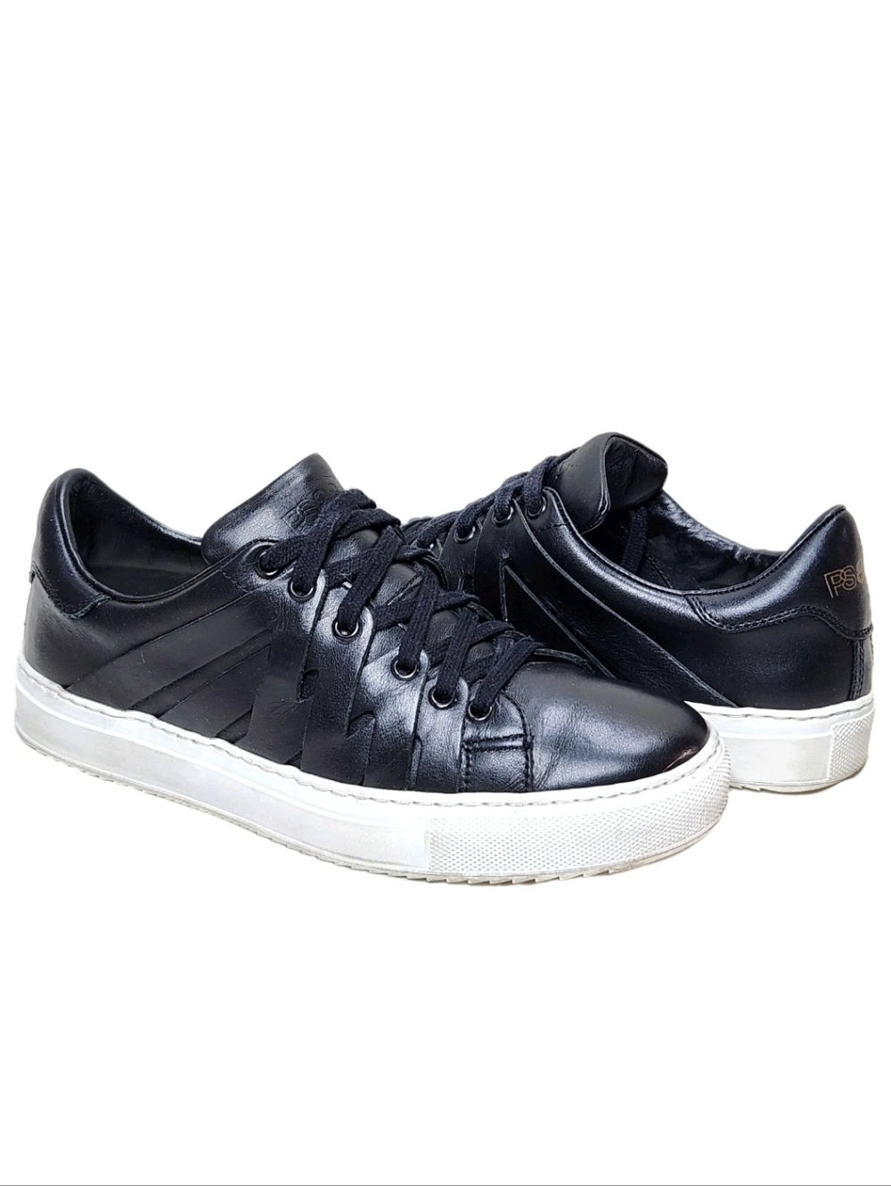 PS821 Alpha Cutout Limited Edition Leather Sneakers Sz 35/5.5 US Black Huarache